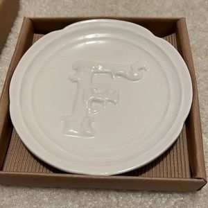 NWT Mud Pie Initial Plate